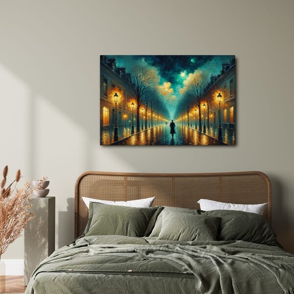 Quadro su tela – Passeggiata notturna sotto le stelle