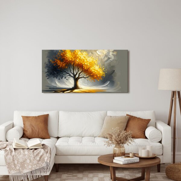 Quadro su tela – Albero della vita splendente in autunno