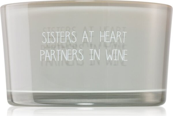 My Flame Candle With Crystal Sisters At Heart, Partners In Wine candela profumata 11x6 cm