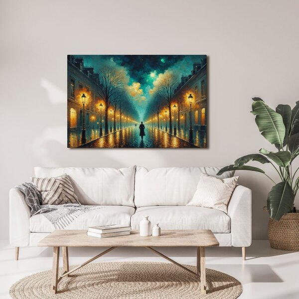 Quadro su tela – Passeggiata notturna sotto le stelle