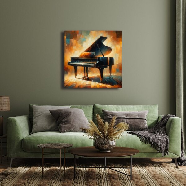 Quadro su tela – Pianoforte da concerto al caldo