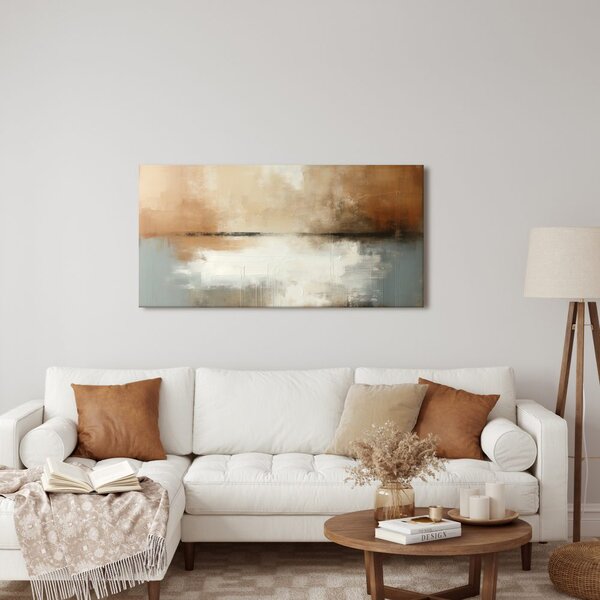 Quadro su tela – Orizzonte nebbioso sull'acqua