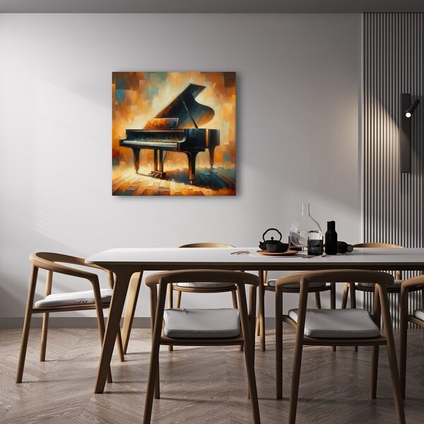 Quadro su tela – Pianoforte da concerto al caldo