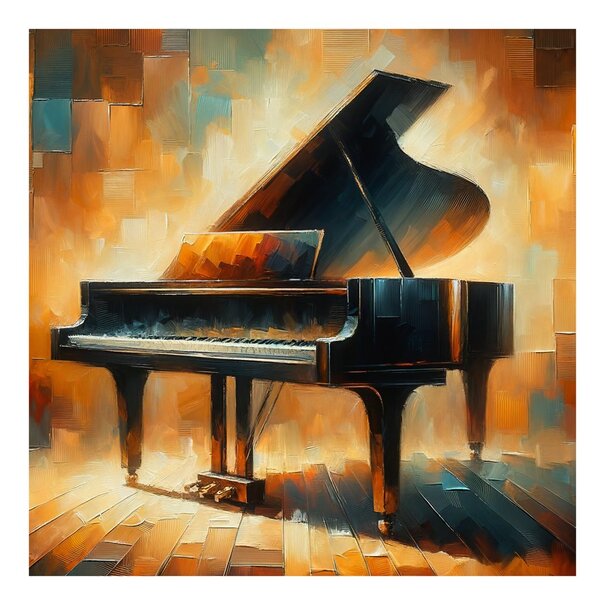 Quadro su tela – Pianoforte da concerto al caldo
