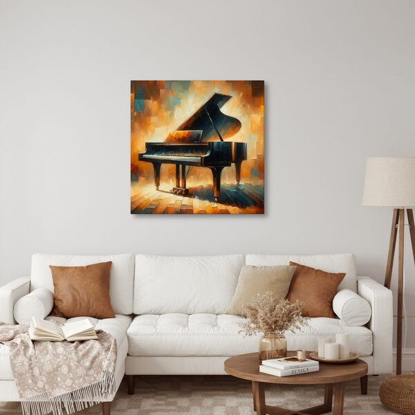 Quadro su tela – Pianoforte da concerto al caldo