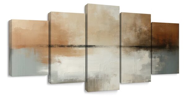 Quadri 5 pezzi – Calmo riflesso dell'orizzonte