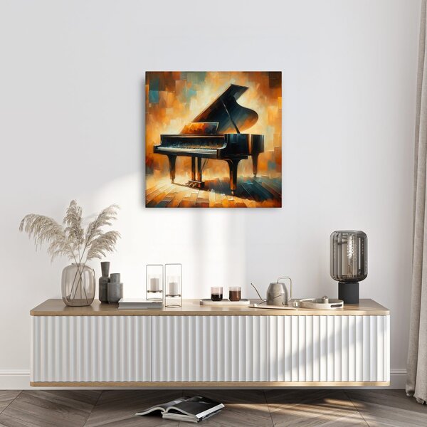 Quadro su tela – Pianoforte da concerto al caldo