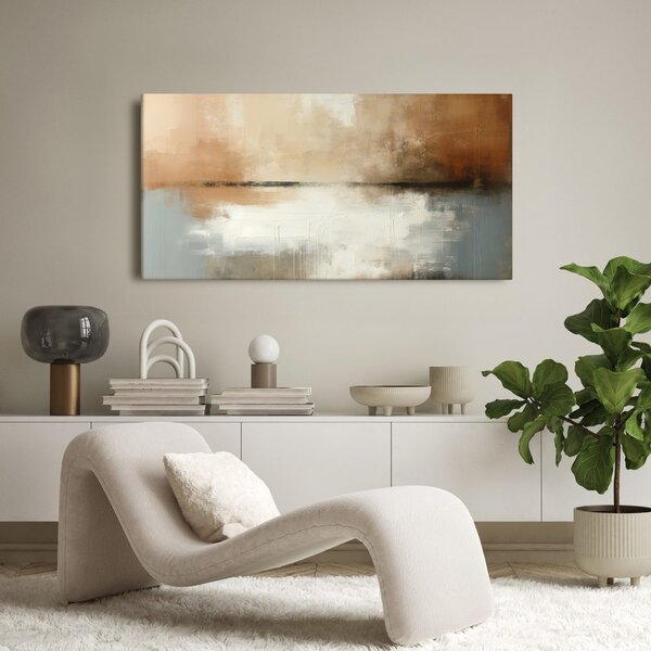 Quadro su tela – Orizzonte nebbioso sull'acqua