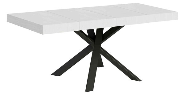Tavolo Allungabile 90/194x90x77 cm Clerk Premium Bianco Frassino