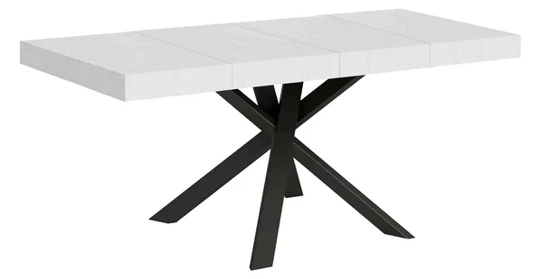 Tavolo Allungabile 90/194x90x77 cm Clerk Premium Bianco Frassino