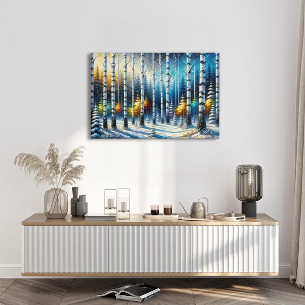 Quadro su tela – Incanto della foresta invernale