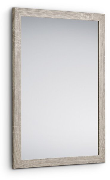 Specchio da Parete 48x68x1,6 cm in Legno Kim Rovere chiaro