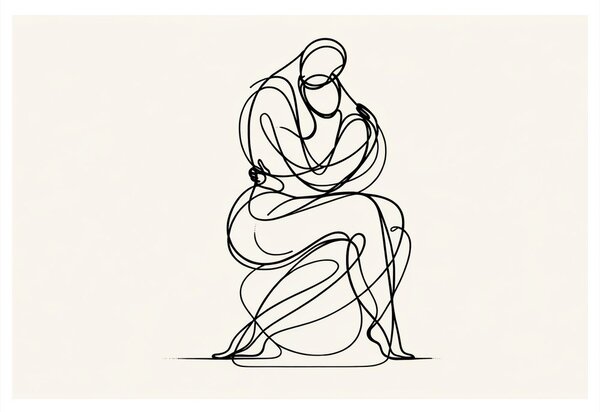 Quadro su tela – Disegno minimalista di figura