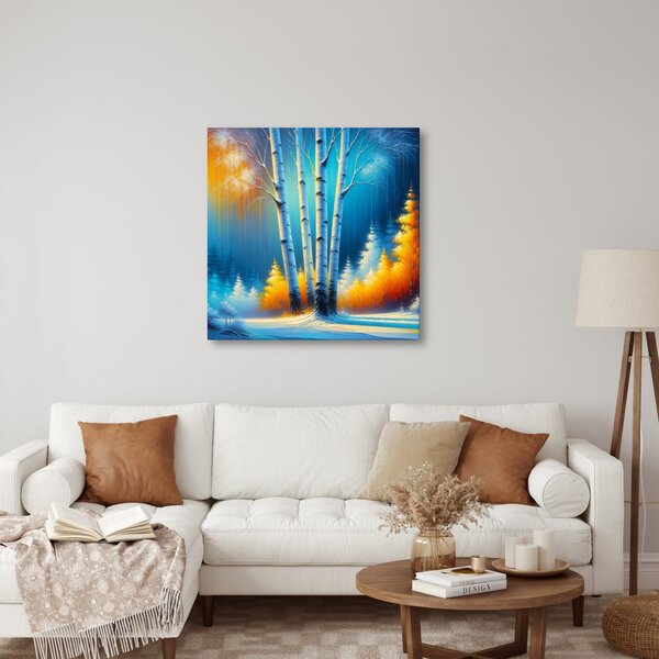 Quadro su tela – Tranquillità del bosco sotto la neve