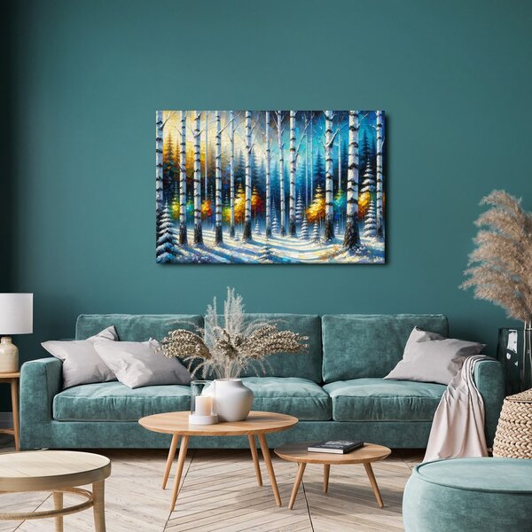 Quadro su tela – Incanto della foresta invernale