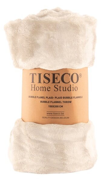 Coperta avorio in micropile 150x200 cm Wave – Tiseco Home Studio