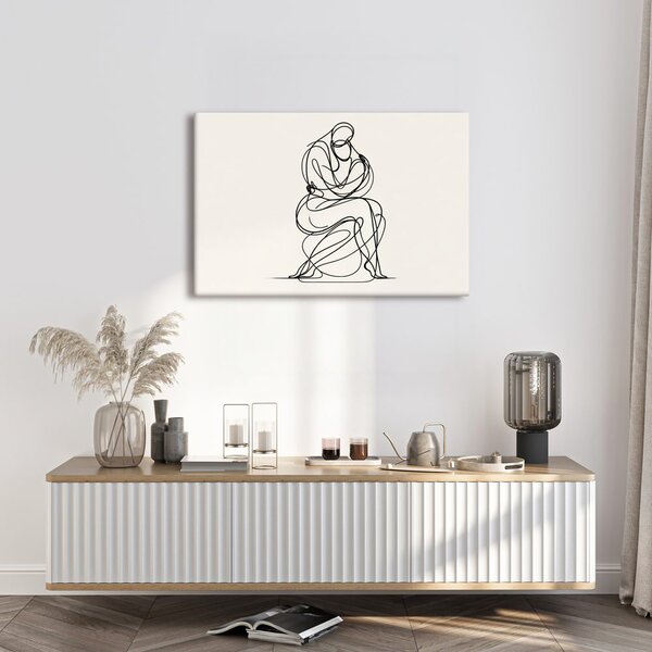 Quadro su tela – Disegno minimalista di figura