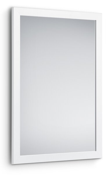 Specchio da Parete 48x68x1,6 cm in Legno Kim Bianco