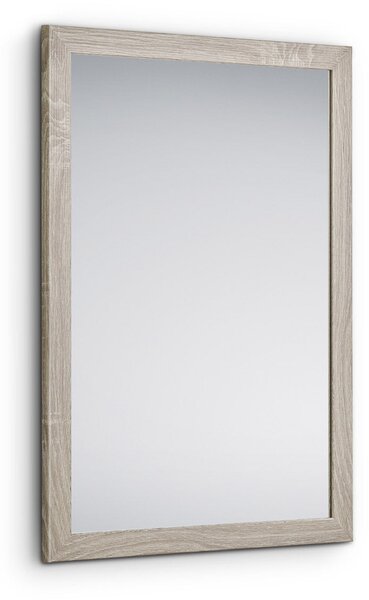 Specchio da Parete 48x68x1,6 cm in Legno Kim Rovere chiaro