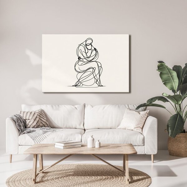 Quadro su tela – Disegno minimalista di figura