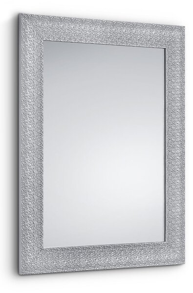 Specchio da Parete 55x70x1,7 cm in Plastica Farina Cromo