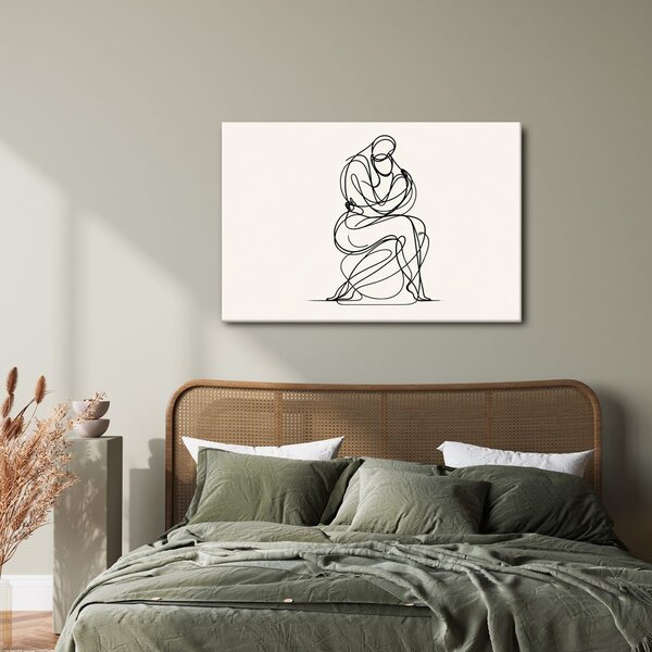 Quadro su tela – Disegno minimalista di figura