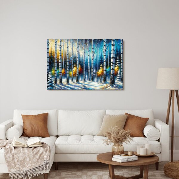 Quadro su tela – Incanto della foresta invernale