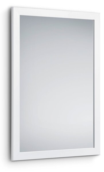 Specchio da Parete 48x68x1,6 cm in Legno Kim Bianco