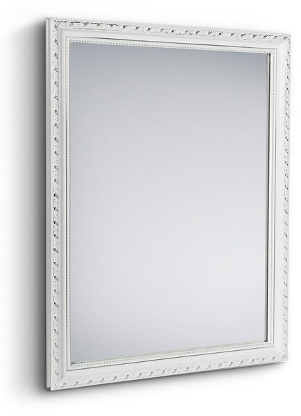Specchio da Parete 34x45x2 cm in Legno Lola Bianco