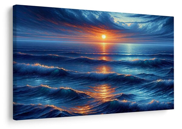 Quadro su tela – Tramonto sull'oceano
