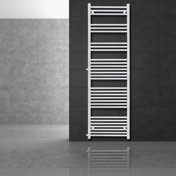 LuxeBath radiatore bagno attacco laterale, 500x1800 mm, bianco, diritto, senza elemento riscaldante