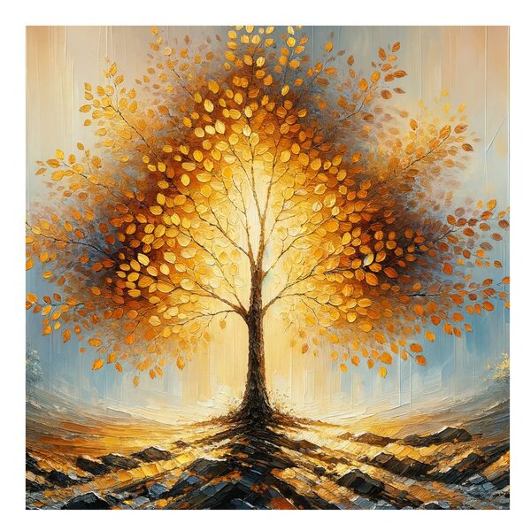 Quadro su tela – Albero della vita splendente nella nebbia