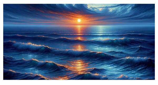 Quadro su tela – Cielo e mare drammatici