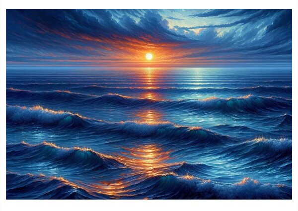 Quadro su tela – Tramonto sull'oceano