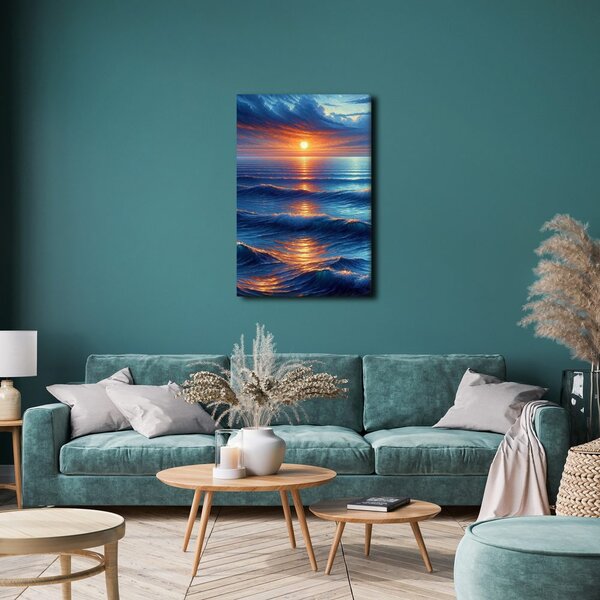 Quadro su tela – Riflesso del sole sulle onde