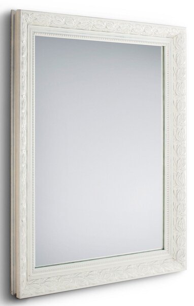 Specchio da Parete 55x70x3,5 cm in Legno Tanja Bianco