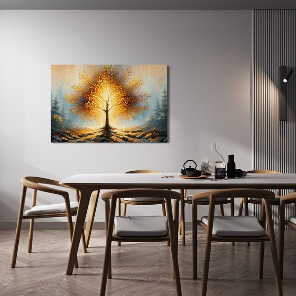 Quadro su tela – Albero della vita nel bosco autunnale