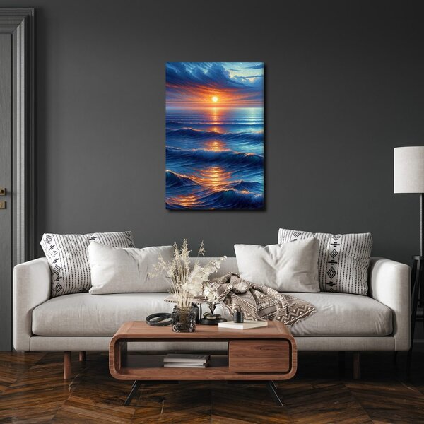 Quadro su tela – Riflesso del sole sulle onde