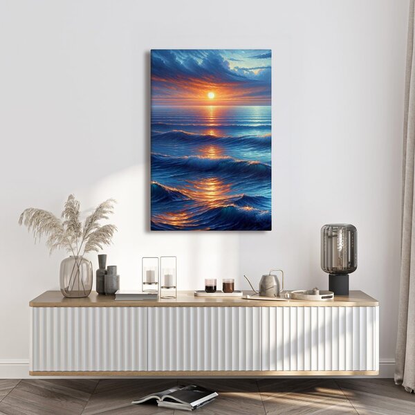 Quadro su tela – Riflesso del sole sulle onde