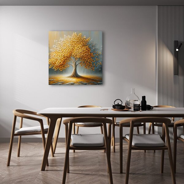 Quadro su tela – Albero della vita dorato in autunno