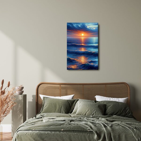 Quadro su tela – Riflesso del sole sulle onde