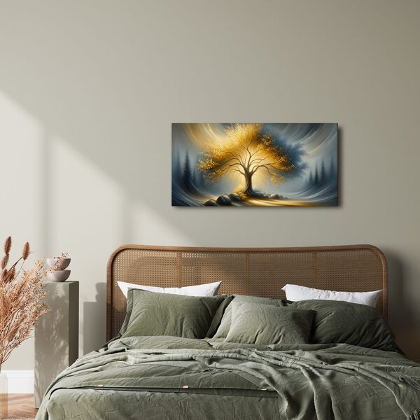 Quadro su tela – Albero della vita magico nella nebbia