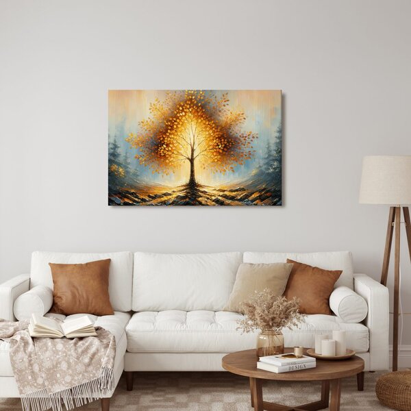 Quadro su tela – Albero della vita nel bosco autunnale