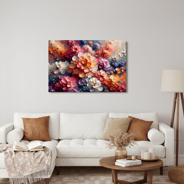 Quadro su tela – Armonia floreale multicolore