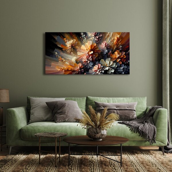 Quadro su tela – Esplosioni floreali astratte