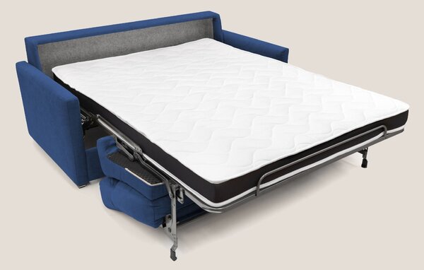 Divano Letto 2 Posti 156x102x97 cm in Tessuto Blu