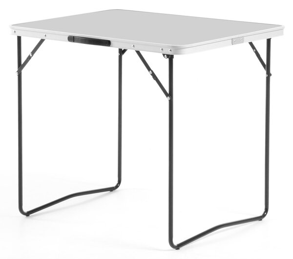 Tavolo Pieghevole da Giardino 80x60x69 cm in Acciaio Tramper 80 Grigio Chiaro