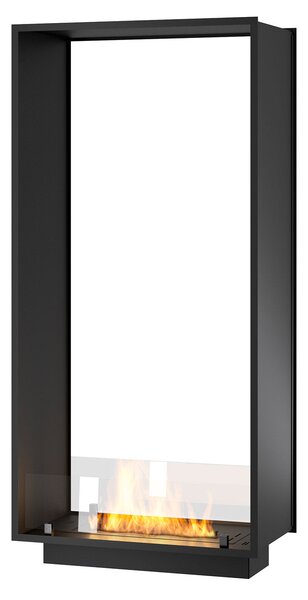 Camino a Bioetanolo da Incasso 73,5x143,5x35 cm Bifacciale 2 Side 1400 Slim Verticale Nero con Vetro
