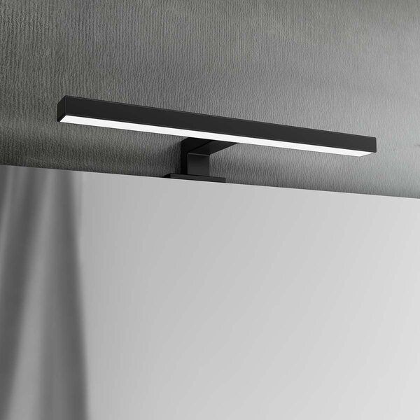 Lampada LED da Specchio 30cm Nera 4W - Doppia Installazione Colore Bianco Caldo 3.000K