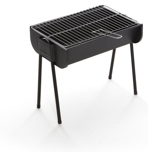 Barbecue a Carbone Carbonella 49x31x42 cm in Acciaio Easy Nero
